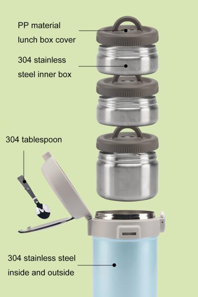 Quality Flask Set Vacuum Food Container Stainless Steel Insulated Thermos Food Jar for sale