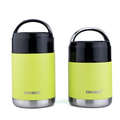 China Eco Friendly 650ml Stainless Steel Vacuum Flask Food Storage Container with Handle for sale