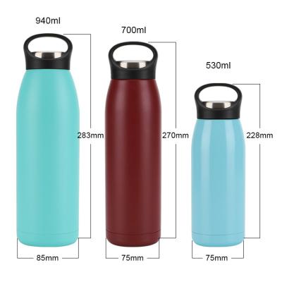 China ODM Custom Logo And Color Thermal Drink Bottle Double Wall Vacuum Insulated Stainless Steel Water Bott 750ML for sale