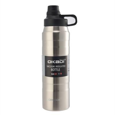China 2019 wholesale vacuum insulated water bottle stainless steel flask with straw for sale