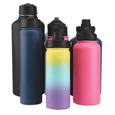 China 2023 New Custom Logo different lid Portable Insulated Promotional Stainless Steel Water Bottle  500ml 750ml 1000ml for sale
