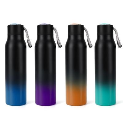 China 2020 Yongkang OKADI New 304 Stainless Steel Double Wall Thermos Leak Proof Hot Water Bottle With Rope for sale