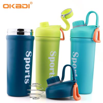China Gym Sports Stainless Steel Protein Shaker Bottle Metal Custom Wholesale Shake for sale