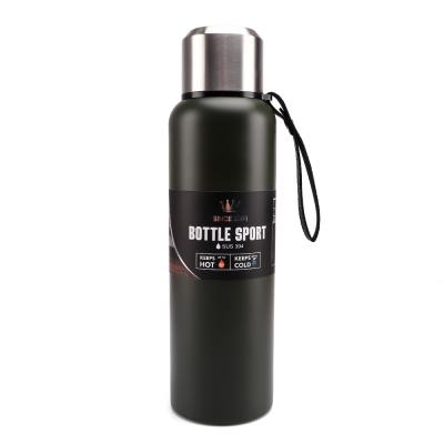 China 520ml/750ml/1500ml Vacuum Sports Bottle Insulated Double Wall Vacuum Sport Drinking Bottle With Rope for sale