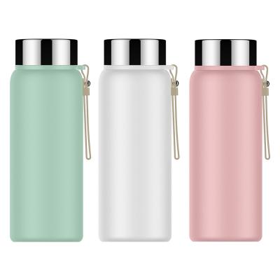 China 380ml Sports Thermos Flask With Belt Woman 304 Stainless Steel Vacuum Flask for sale