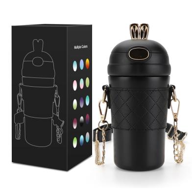 China 14oz 400ml Stainless Steel Water Bottle Double Wall Vacuum Insulated With One-Touch Switch for sale