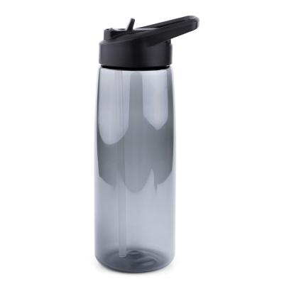 China New outdoor Frosted sports straw water bottle Tritan Plastic Water Bottle With Storage for sale