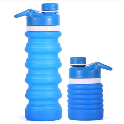 China 2023 Hot selling Outdoor Portable Collapsible Water Cup Silicone retractable sport Water Bottle for sale
