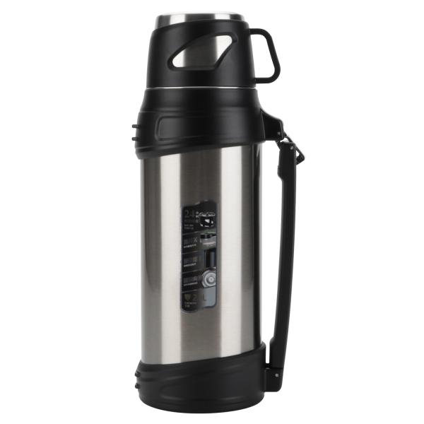 Quality 2000ml Vacuum Travel Pot Mug Large Capacity Outdoor With Handle Belt Stainless for sale