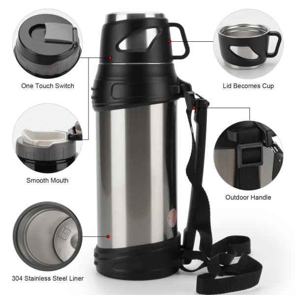 Quality Insulated Vacuum Travel Pot Wide Mouth 18/8 Stainless Steel Thermos For S Keep for sale