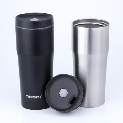China 20 OZ Double Wall Stainless Steel Vacuum 30OZ Tumbler With Straw, Wholesale Glitter Skinny Metal Insulated Tumbler Cups With lid for sale