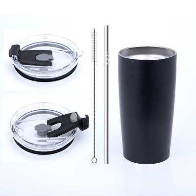 China Popular 20 oz Stainless Steel Mug With Lid And Straw, Double Wall Travel Coffee Mug With Straw/ for sale