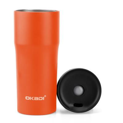 Китай OKADI Hot Sales Design Cup Thermos Coffee Mug Нержавеющая сталь пивная кружка с водонепроницаемой крышкой продается