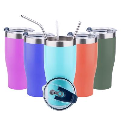 China 20 oz 18/8 Stainless Steel Vacuum Insulated Tumbler Travel Mug Water Bottle Coffee Cup Camping Thermoses with Seal Lid w/Straw for sale