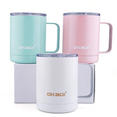 China 12oz Tumbler Coffee Mug Insulated Set Of 2 Vacuum Insulated Travel Cups Stainless Steel Metal Mugs for sale