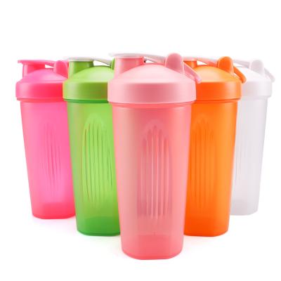 China Wholesale Classic Loop Top Shaker Sports Water Bottle, Recycled Plastic BPA Free Gym Protein Shaker Bottle With Ball for sale