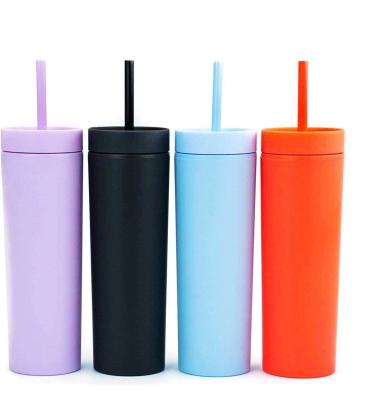 China 20 Oz 14 Oz 16oz 18 Oz Insulated Tumbler Vacuum Tumbler Mug Double Layer Straw Water Cups for sale