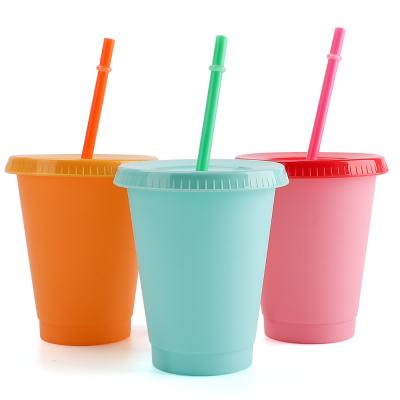 China 10 Oz Insulated Vacuum Tumbler Mug PP Cold Color Changing Party Cups Set 5pcs/Sets Juice Mugs for sale