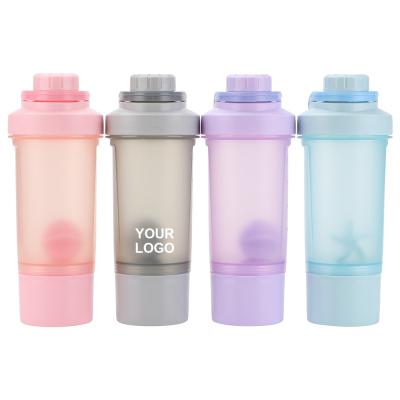 China 16 Oz Vacuum Mug 500ml Portable Sport Gym Drink Blender Protien Plastic Shake Protein Shaker Cup for sale