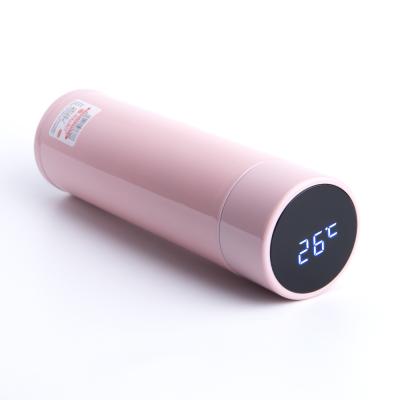 China 500ml Vacuum Flask Travel Mug Led Temperature Display Metal Thermos Flask Smart Water Bottle for sale