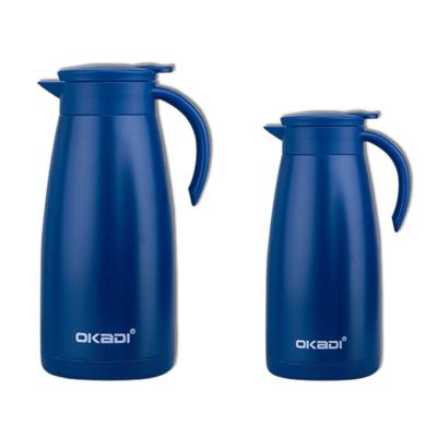 China 1200Ml Hot Sale Double Wall Vacuum Coffee Thermos, Keep Hot Stainless Steel Thermos Insulated Coffeepot Tea Pot 1.2L for sale