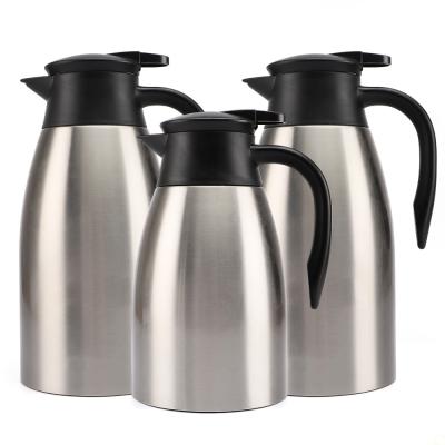 China 800ml 1500ml 2000ml Stainless Coffee Pot For Party Double Wall Insulated for sale