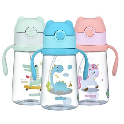China OKADI New Design BPA Free Trittan Carton Custom Plastic Kids Water Bottle, Non Spill Plastic Water Cups With Straw for sale