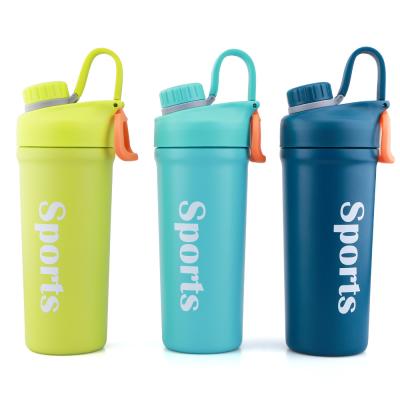 China 20OZ Vacuum Flask Insulated Shaker Hot Water Bottle Double Walled Travel Car Thermos Shake Cup for sale