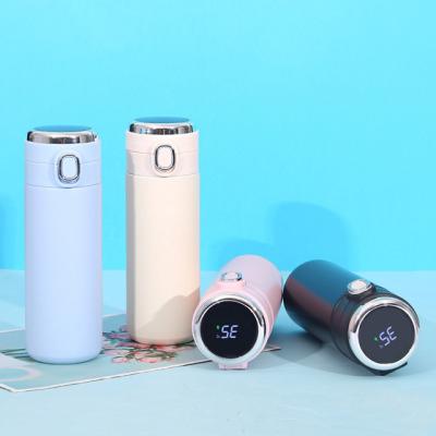 China 2021 Wholesale Custom Stainless Steel Vacuum Temperature Display Thermos Cup Travel Bottle Smart Vacuum Flask 480ml for sale