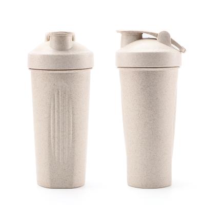China 600 ml Sport milieubeschermingsmateriaal Wheat Shaker Flasjes Protien Shaker Flasjes Te koop