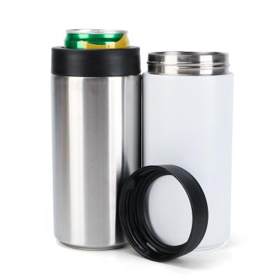 China 12oz Stainless Steel Slim Beer Can Cooler Custom Vacuum Insulated Sublimation Can Cooler for sale