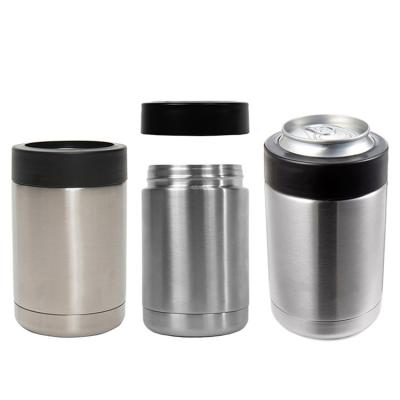 China Insulated Beer Can Cooler 12oz Can Cooler Stainless Steel Beer Bottle Coffee Mug Skinny Tall Can Drink Holder for sale