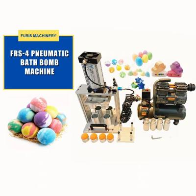 China Hot Sale Pneumatic Manual Small Single four mold Bath Fizzer Bath Bombs Press Making Forming Machine for sale