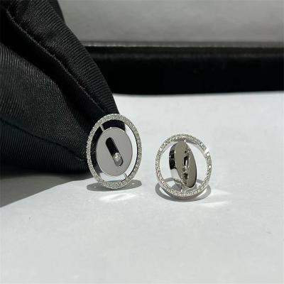 China Custom 18k White Gold Diamond Earrings Messika Diamond Earrings For Women for sale