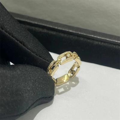 China Anillo de diamantes de oro de 18 quilates para bodas de lujo Anillo de diamantes Messika de diamantes VVS en venta