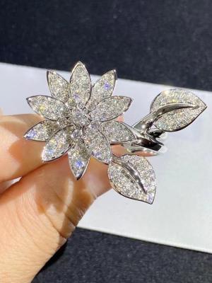 China Customized Luxury Diamond Ring 18K Gold Unisex For Engagement for sale