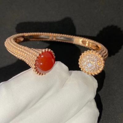 China Luxurious Diamond Van Cleef Jewelry With Lobster Clasp Rose Gold Bracelet for sale