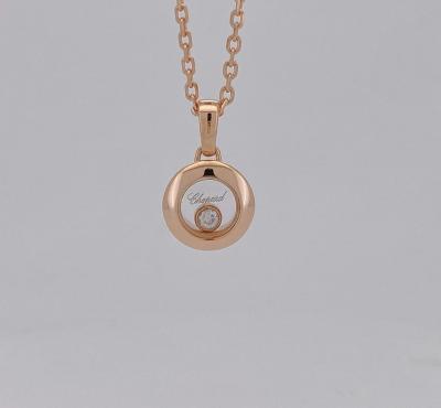 China Joyería feliz del OEM de Chopard del collar de diamantes del oro de Chopard LUC Collection 18K en venta