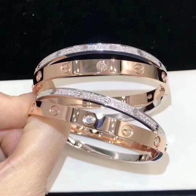 China Custom Prong High End Jewelry 18K Gold Diamond Bracelet Elegant Style for sale