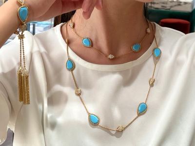 China Joyería de oro de 18K personalizada para juegos de joyería de boda Collar de Boucheron en venta