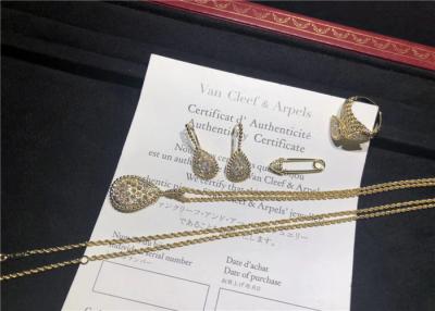 中国 の女性のための完全なダイヤモンド18Kの金のネックレス/ブレスレット/イヤリング 販売のため