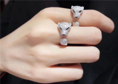 China ouro 18k branco 137 diamantes Panthere De Cartier Ring Wish Jewelry China à venda