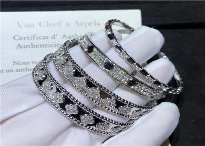 Κίνα Άσπρο χρυσό βραχιόλι 18K γυναικών με τα διαμάντια προς πώληση
