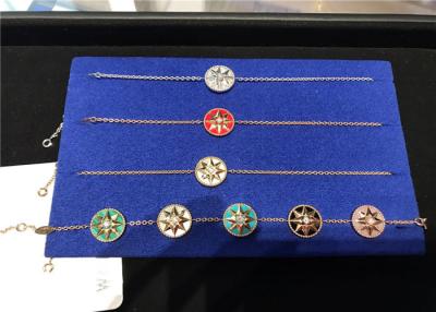 中国 ローズDesは結婚記念日党陶磁器の金の宝石類の製造業者のための18K金のダイヤモンドのブレスレットを出す 販売のため