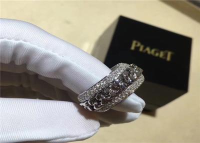 중국 Piaget 18K 금 다이아몬드 반지, 호화스러운 18K 화이트 골드 다이아몬드 밴드 다이아몬드 보석 공장 판매용