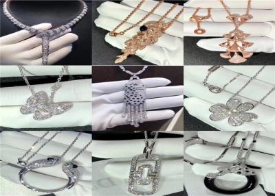 China luxury jewelry dubai Handmade Custom 18K Gold Jewelry , Glamorous Gold Diamond Jewellery for sale