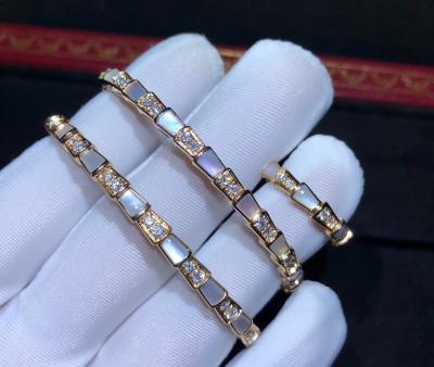 China  Serpenti 18K Gold Diamond Bracelet With White Mother Of Pearl for sale