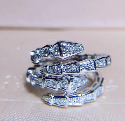 China Witgoud van 18K van vrouwen het Unieke met echte de diamantjuwelen van Diamond Ring Customization Available vvs Te koop