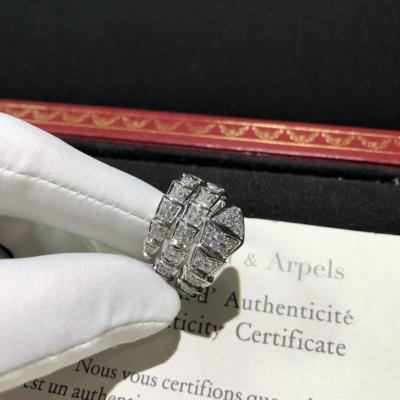 Китай Великолепное кольцо с бриллиантом золота 18К, персонализированное кольцо АН855116 змейки Булгари продается