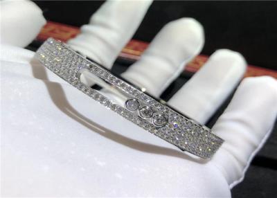 China Authentic 18K White Gold  Full Diamond Bracelet For Girlfriend / Wife for sale